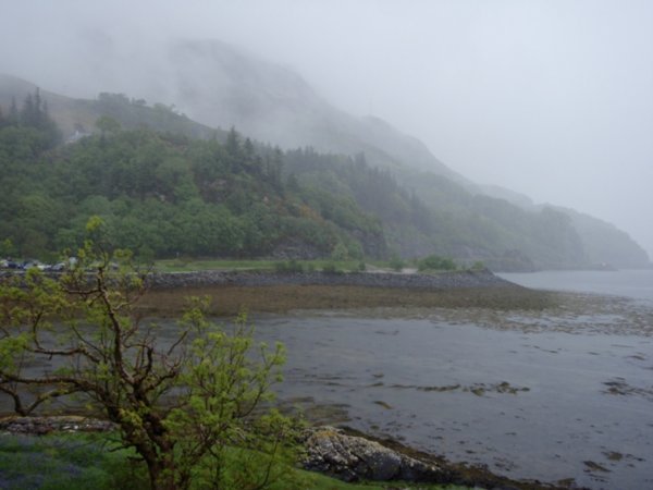Misty Highland loch