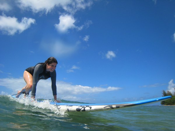 Surfing - Hanalei Bay - north shore