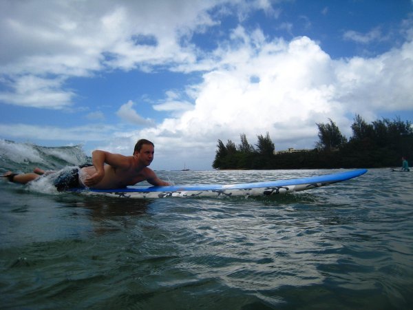Surfing - Hanalei Bay - north shore