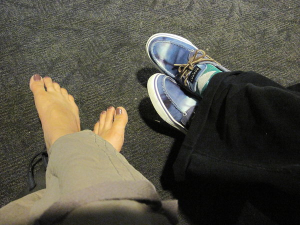 With Allie waiting in the airport