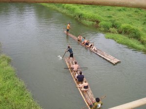 bamboo boat rafting