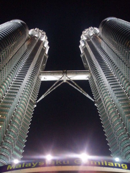 KL Twin Towers at Night