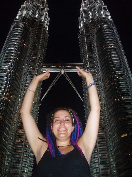 Jess holding the towers up!!!!!