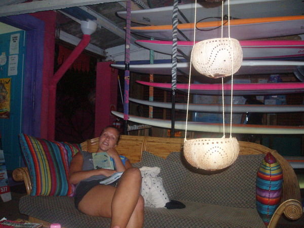 me chilling out at the chilled noosa hostel, excuse me arse hanging out was so relaxed i didnt care!!!!!