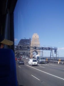 arriving in sydney first views of the bridge!!!!!!!