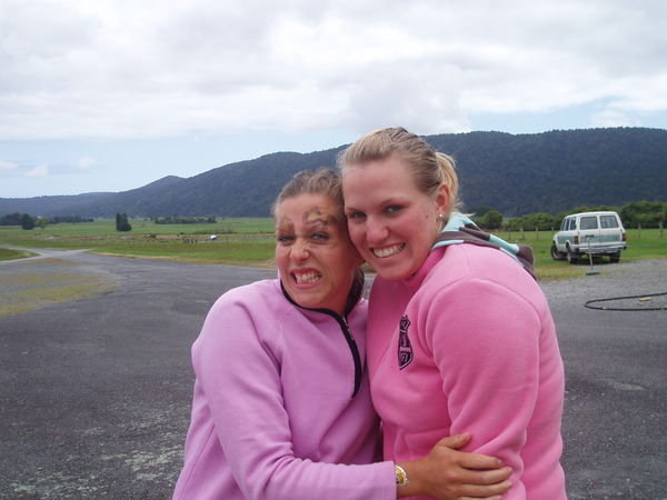 pink ladies about to go sky diving!!!!!!!