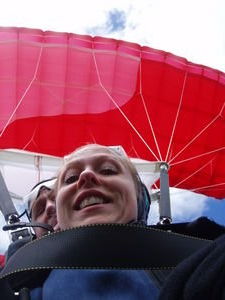 thats me up in the air on a aparchute having just fallen 45 secs 120mph out of a plane thru the clouds....sweet as!!!!