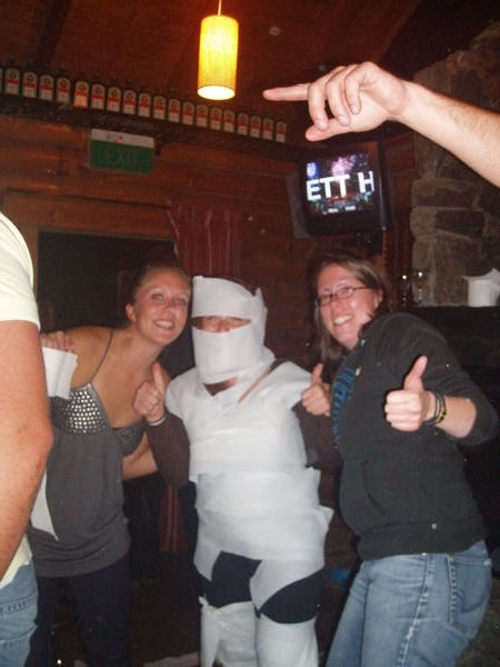 us having dressed osnat up as a mummy!!!!!