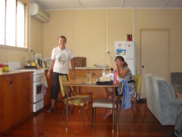 lena and rebecka (wedish and yerman) in the kitchen!!!!!!