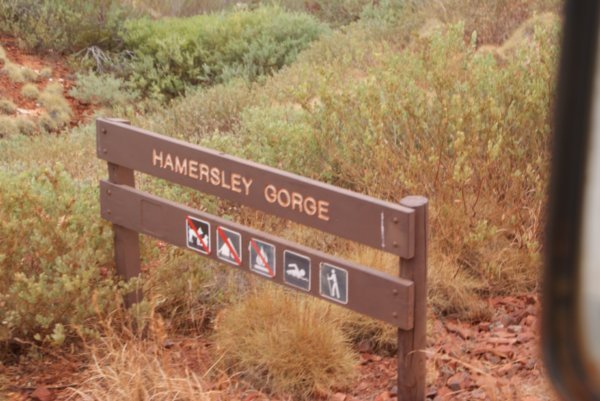 Hamersley Gorge the first gorge we went to