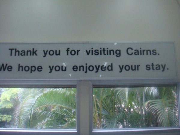 Cairns for the last time!!!!!