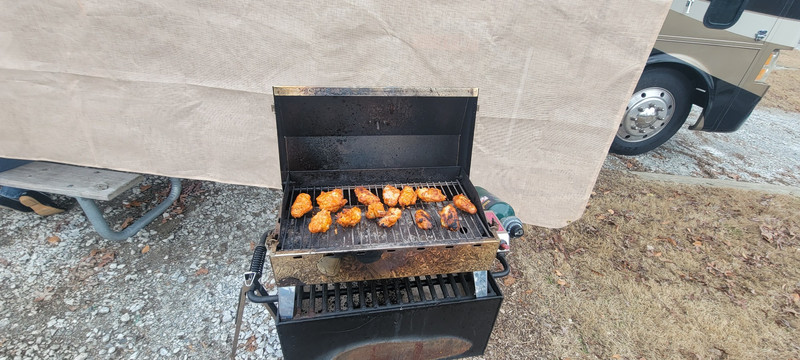 Wings on the grill