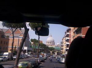 Driving into Rome