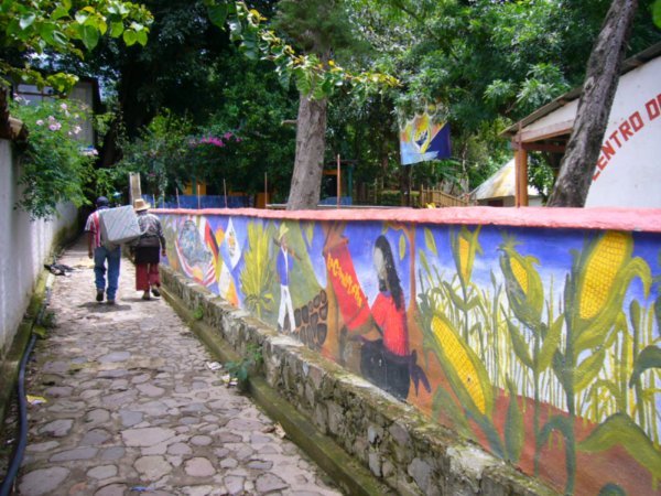 The wall of the primary school