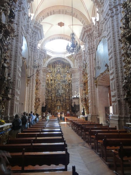 Inside Santa Prisca church