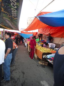 tarps covering the market