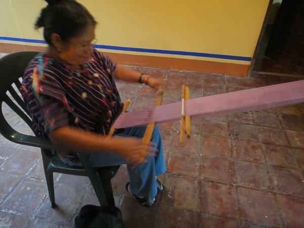 Demonstration of weaving