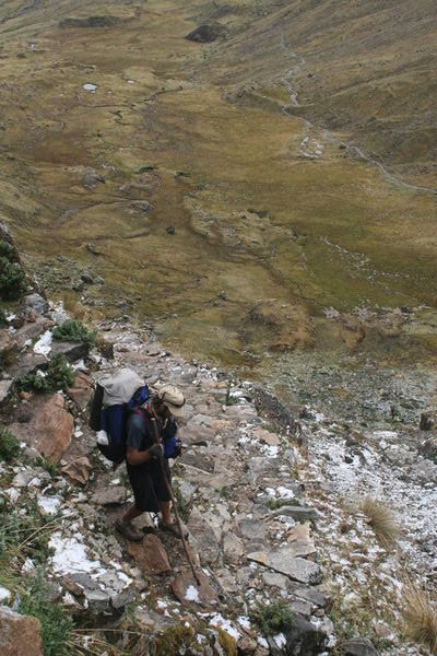 Decending on an Inca trail