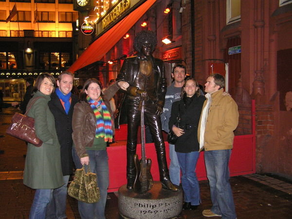 With another Irish statue