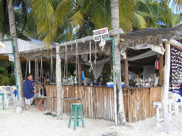 A beach bar at Isla Mujeres