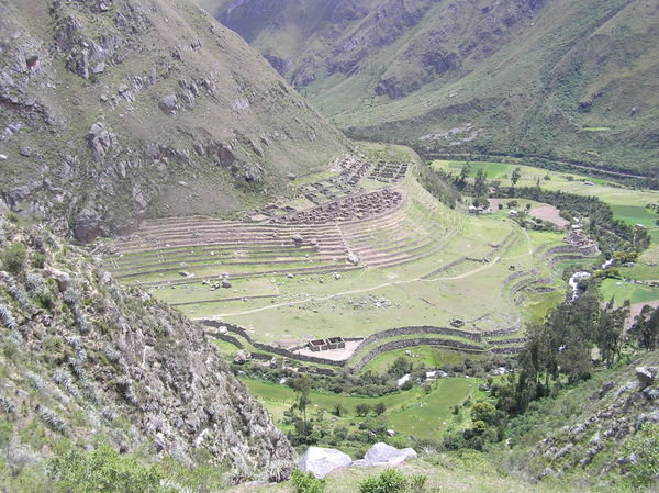 One of the Inca ruin sites along the Inca Trail