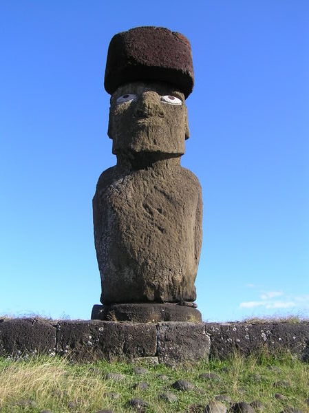Our first Moai - at Tahai