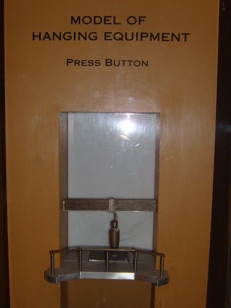A delightful "press the button and watch the man hang" simulator at the Old Melbourne Gaol!