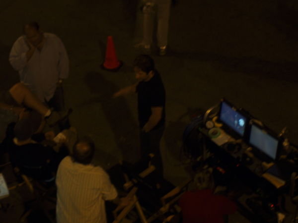 David Duchovny Filming Outside Our Hostel