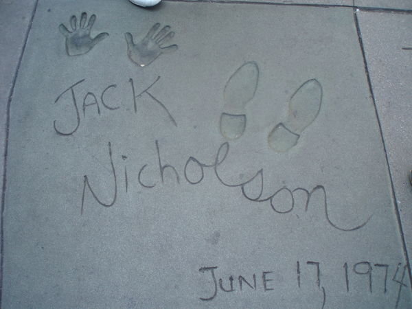Jack Nicholson Prints In Concrete