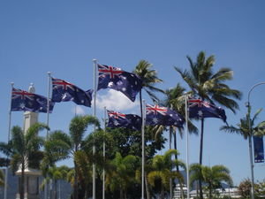 Ozzie Flags Flying in Cairns