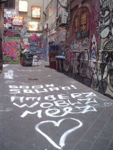 Grafitti Alley in Sidestreet - Melbourne