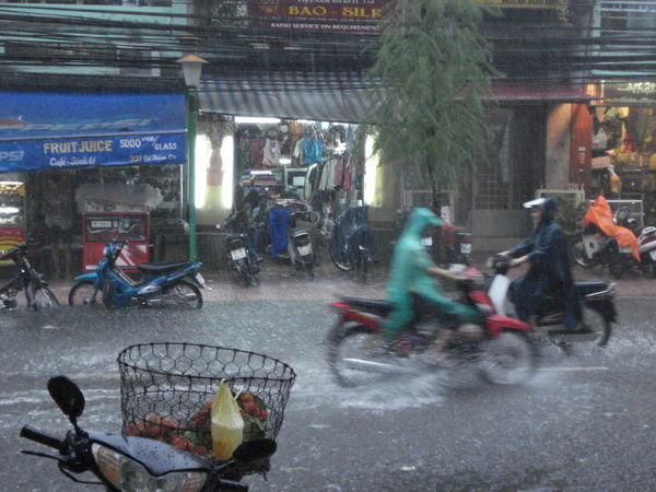 Torrential Rain Comes Down - Saigon, Vietnam