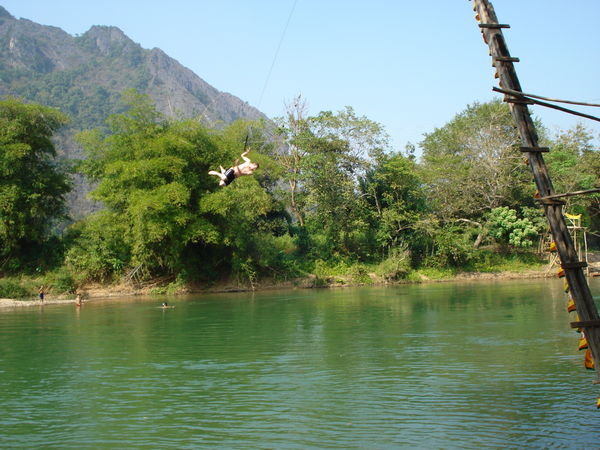 Some Guy Goes Vertical On A Rope Swing