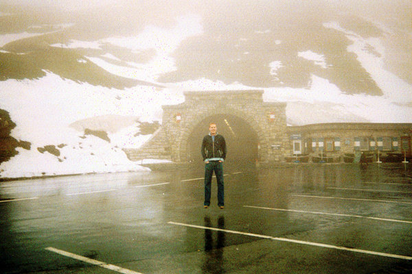 Levitating at Hochter at the Summit of the Grossglockner High Alpine Pass
