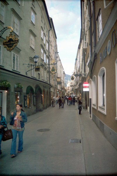 A sleepy street in Salzburg