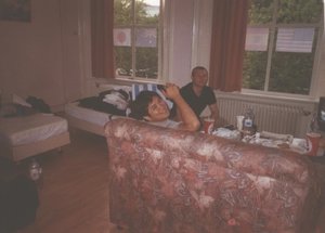 In our hostel "room" in Breda