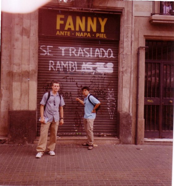 Fanny on La Ramblas