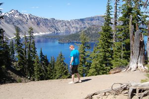 Looking down over Crater Lake