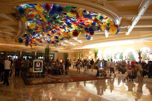 Great people watching at the Bellagio lobby