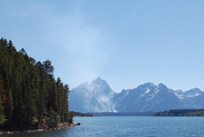 Forest Fires Over Jackson Lake