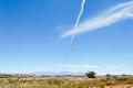 Vapour trail over Canyonlands