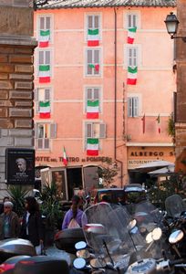 Italian patriotism is everywhere in Roma