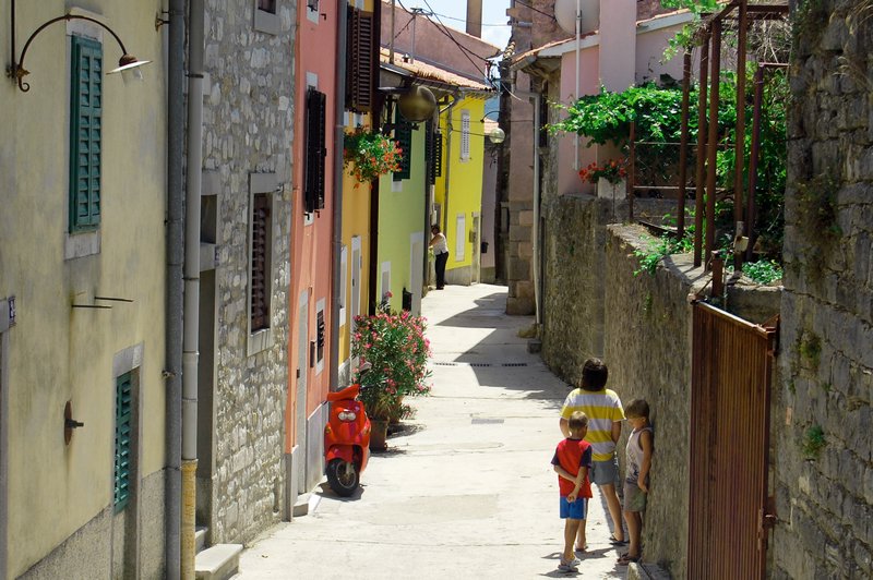 Colourful backstreets of Labin