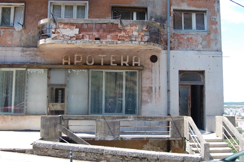 Abandoned chemist in Labin, Croatia