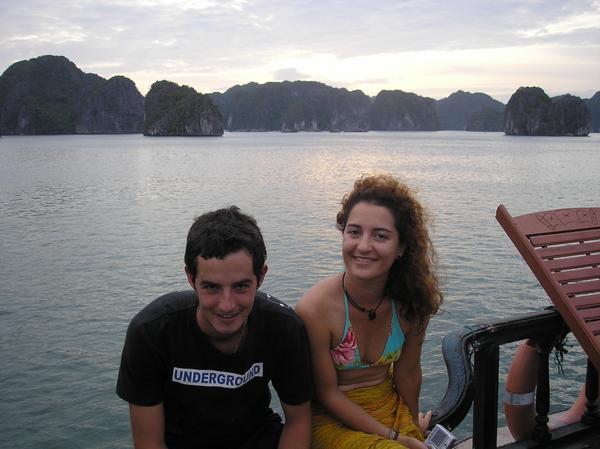 Adrian (Irish) and Derida (Brazilian), Halong Bay