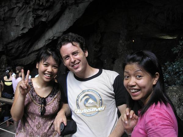 With Vietnamese girls in the Caves