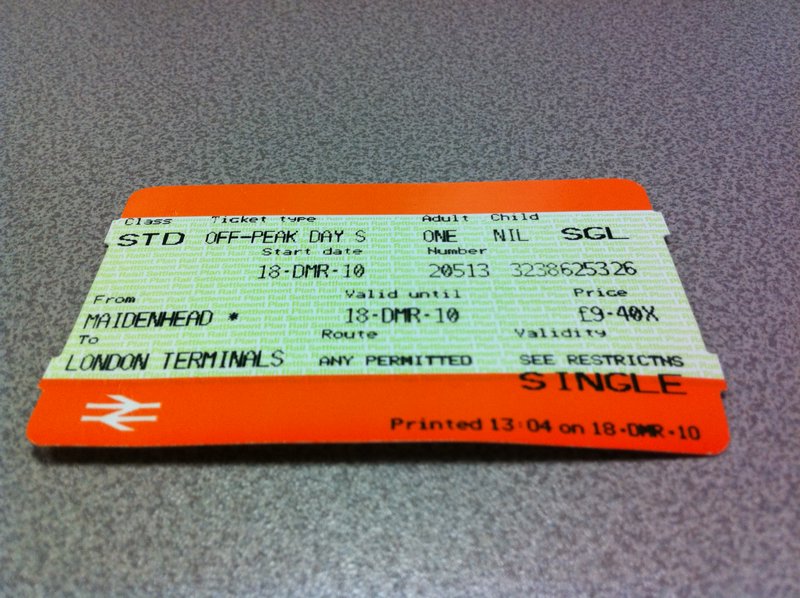 Train Ticket From Maidenhead To London