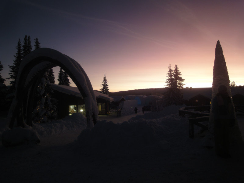 Sunset Over The Ice Hotel
