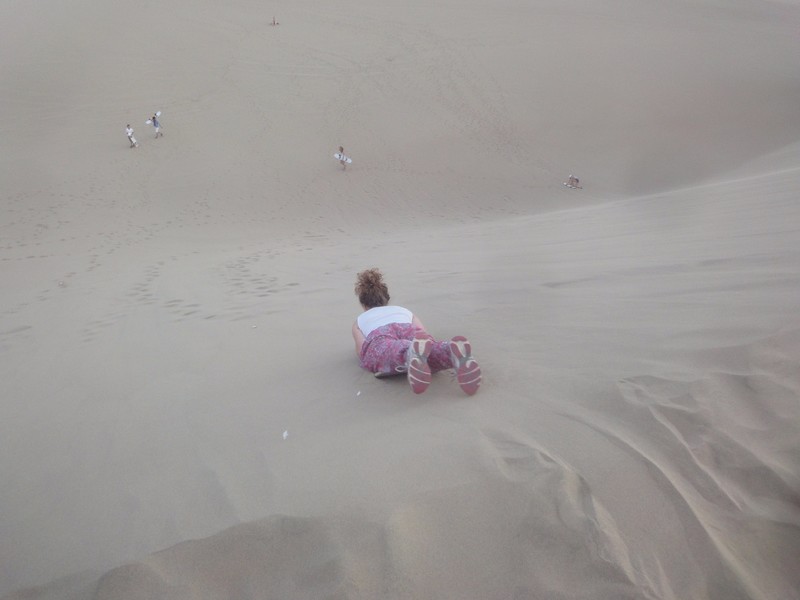 'Sandboarding' Down The Dune
