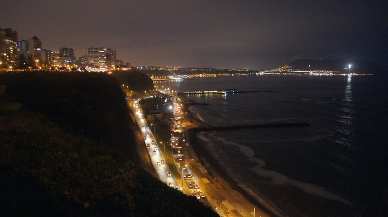 Lima Coastline By Night